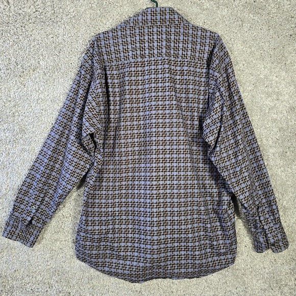 Burberry London Men Zig Zag Print Shirt Size XL USA Made Office‎ Classic Luxury - Picture 8 of 12